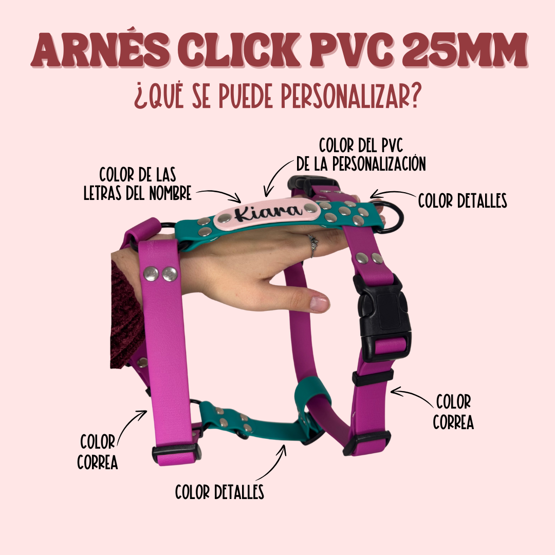 Arnés Click 25mm PVC Personalizable