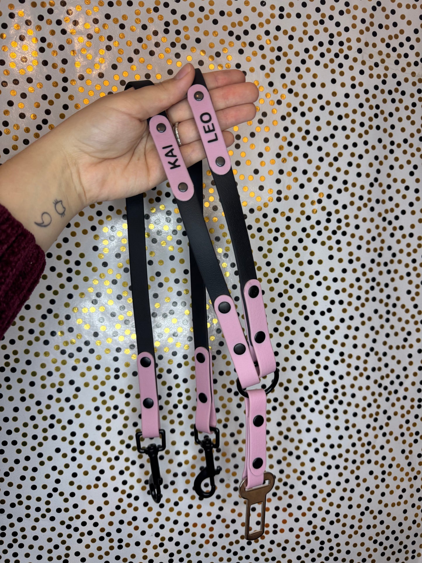 Cinturón Doble para Coche PVC Personalizable